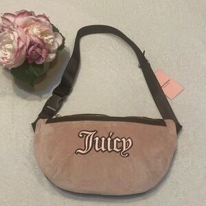 JUICY COUTURE NWT Queen Of Everything Fanny Bag Dusty Blush & Chocolate
